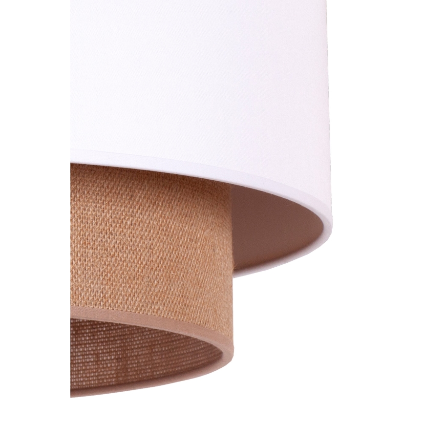 Duolla - Suspension filaire BOHO 1xE27/15W/230V d. 45 cm blanc/marron