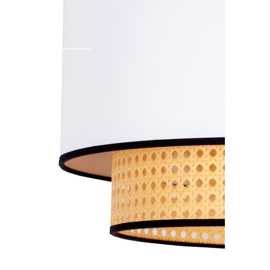 Duolla - Suspension filaire BOHO 1xE27/15W/230V d. 45 cm blanc/rotin