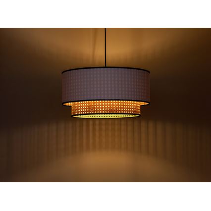 Duolla - Suspension filaire BOHO 1xE27/15W/230V d. 45 cm blanc/rotin