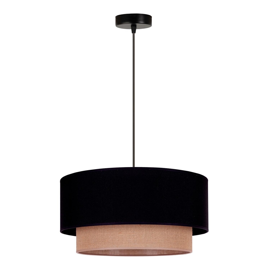 Duolla - Suspension filaire BOHO 1xE27/15W/230V d. 45 cm noir/marron