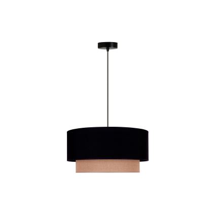 Duolla - Suspension filaire BOHO 1xE27/15W/230V d. 45 cm noir/marron
