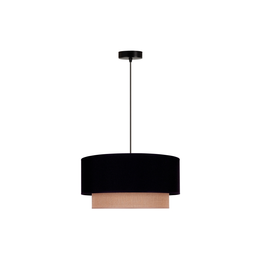 Duolla - Suspension filaire BOHO 1xE27/15W/230V d. 45 cm noir/marron