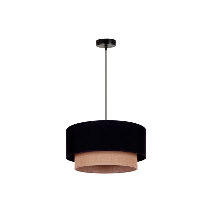 Duolla - Suspension filaire BOHO 1xE27/15W/230V d. 45 cm noir/marron