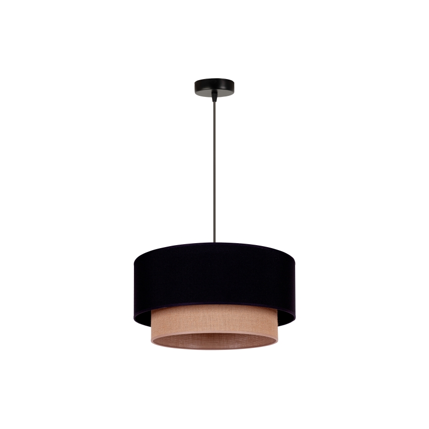 Duolla - Suspension filaire BOHO 1xE27/15W/230V d. 45 cm noir/marron