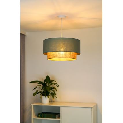 Duolla - Suspension filaire BOHO 1xE27/15W/230V d. 45 cm vert/marron