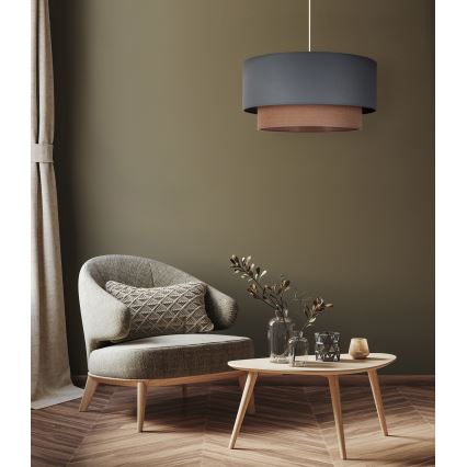 Duolla - Suspension filaire BOHO 1xE27/15W/230V d. 45 cm vert/marron