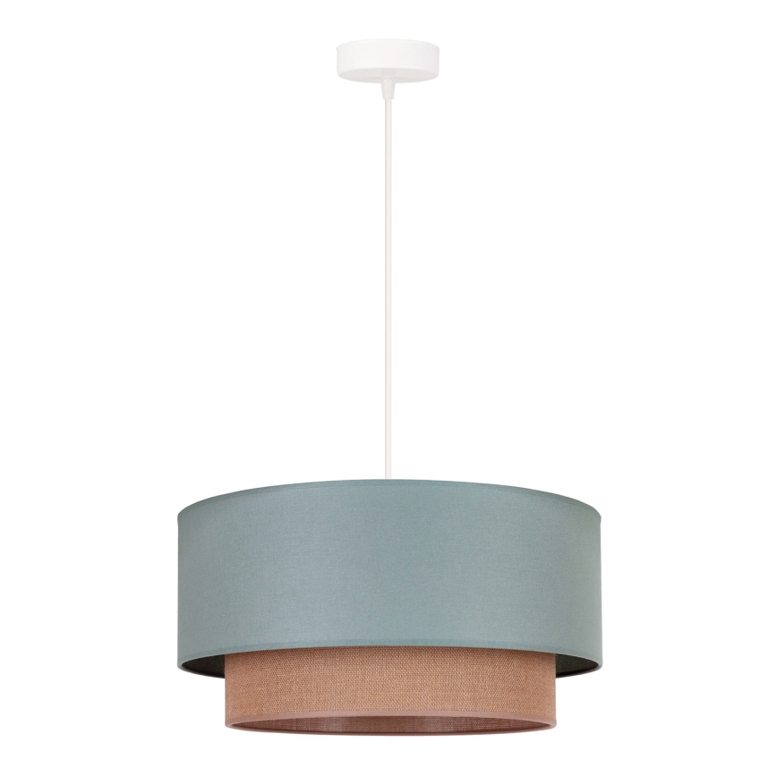 Duolla - Suspension filaire BOHO 1xE27/15W/230V d. 45 cm vert/marron