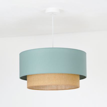 Duolla - Suspension filaire BOHO 1xE27/15W/230V d. 45 cm vert/marron