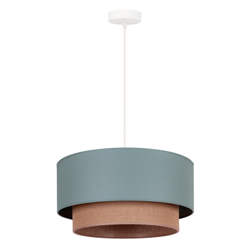 Duolla - Suspension filaire BOHO 1xE27/15W/230V d. 45 cm vert/marron