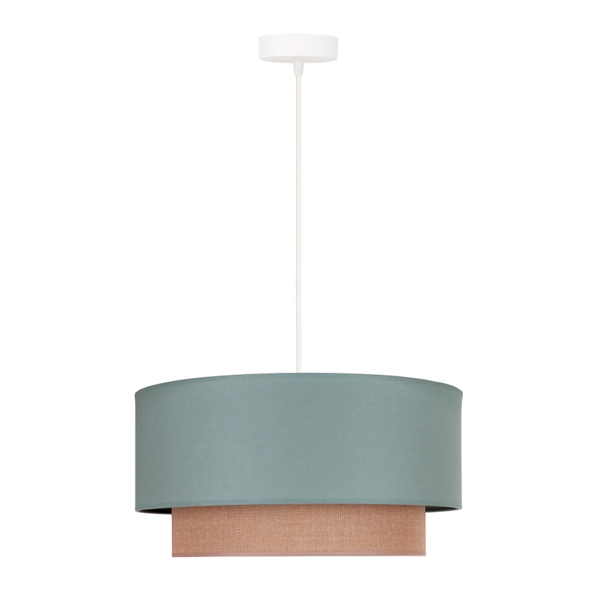 Duolla - Suspension filaire BOHO 1xE27/15W/230V d. 45 cm vert/marron