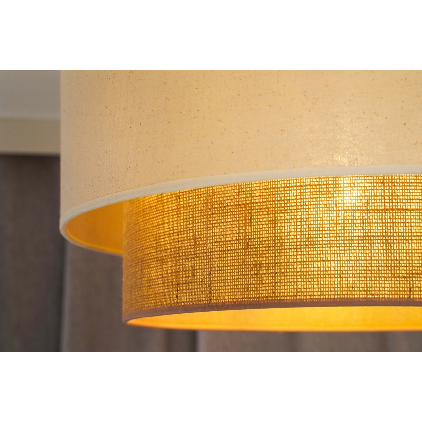 Duolla - Suspension filaire BOHO 1xE27/15W/230V d. 60 cm beige/marron
