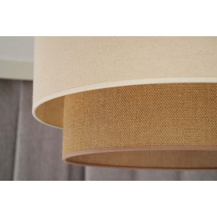 Duolla - Suspension filaire BOHO 1xE27/15W/230V d. 60 cm beige/marron