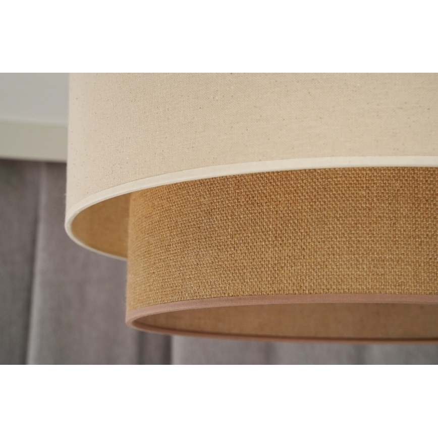 Duolla - Suspension filaire BOHO 1xE27/15W/230V d. 60 cm beige/marron