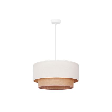 Duolla - Suspension filaire BOHO 1xE27/15W/230V d. 60 cm beige/marron