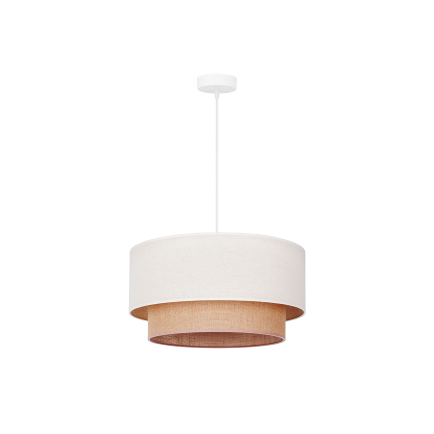 Duolla - Suspension filaire BOHO 1xE27/15W/230V d. 60 cm beige/marron