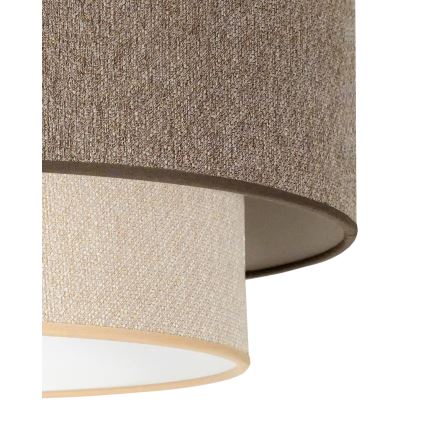 Duolla - Suspension filaire BOHO ECO RECYCLING 1xE27/15W/230V d. 45 cm marron/crème