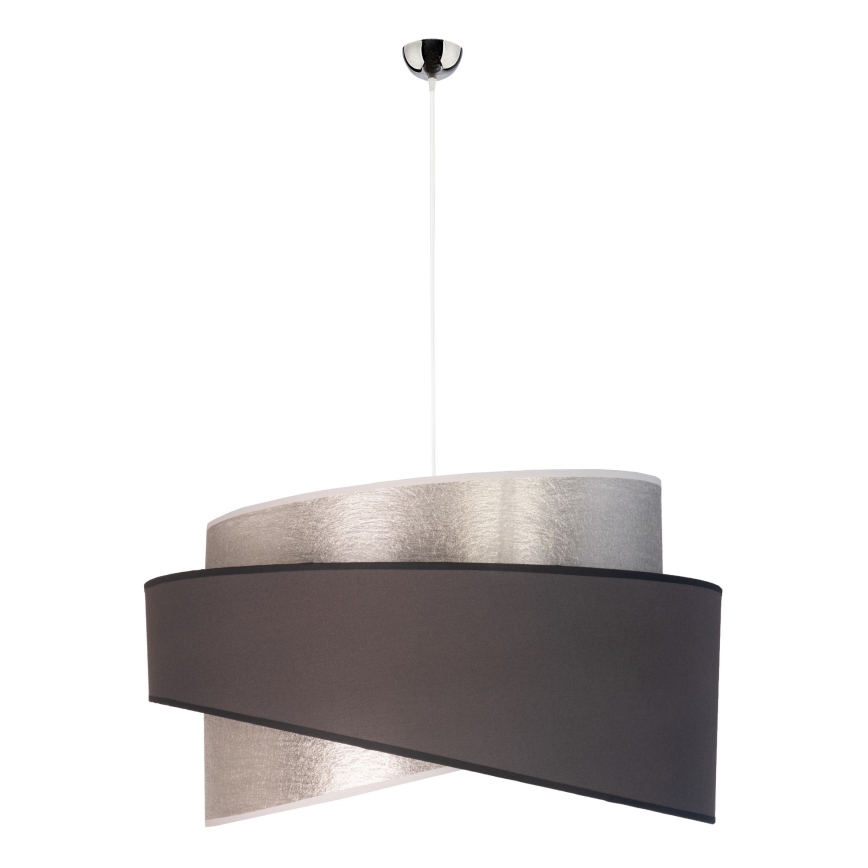 Duolla - Suspension filaire BROOKLYN 1xE27/40W/230V d. 50 cm argent/noir