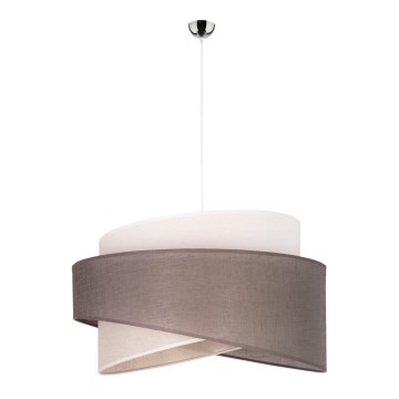 Duolla - Suspension filaire BROOKLYN 1xE27/40W/230V d. 50 cm gris/beige/blanc