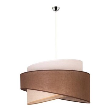Duolla - Suspension filaire BROOKLYN 1xE27/40W/230V d. 50 cm marron/beige/blanc