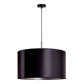 Duolla - Suspension filaire CANNES 1xE27/15W/230V diam. 45 cm noir/argent