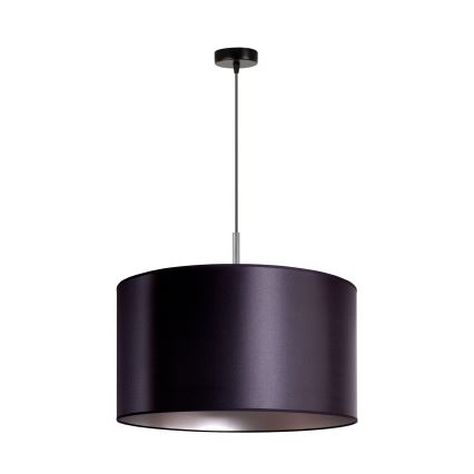 Duolla - Suspension filaire CANNES 1xE27/15W/230V diam. 45 cm noir/argent