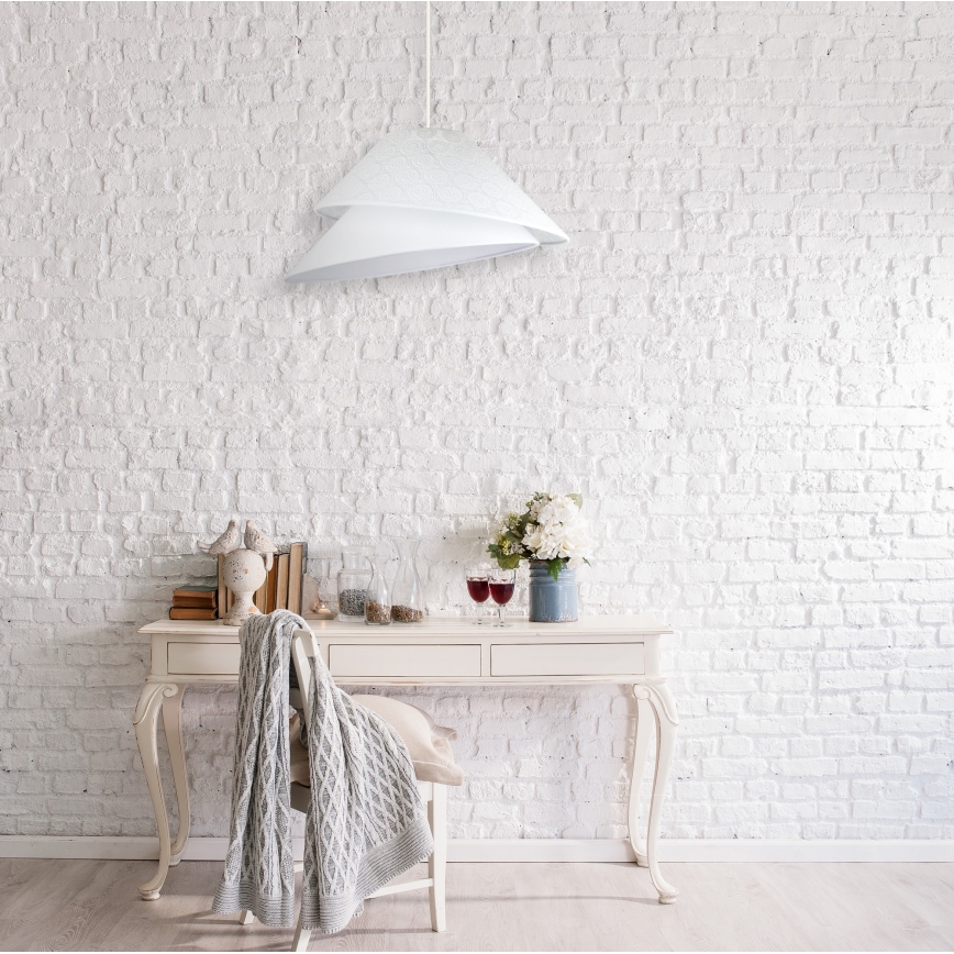 Duolla - Suspension filaire COCO 1xE27/40W/230V d. 50 cm blanc