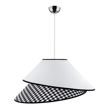 Duolla - Suspension filaire COCO 1xE27/40W/230V d. 50 cm blanc/noir