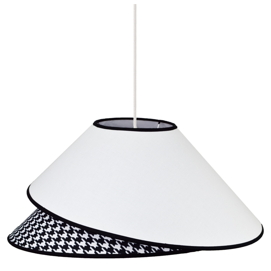 Duolla - Suspension filaire COCO 1xE27/40W/230V d. 50 cm blanc/noir