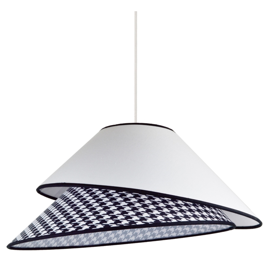 Duolla - Suspension filaire COCO 1xE27/40W/230V d. 50 cm blanc/noir