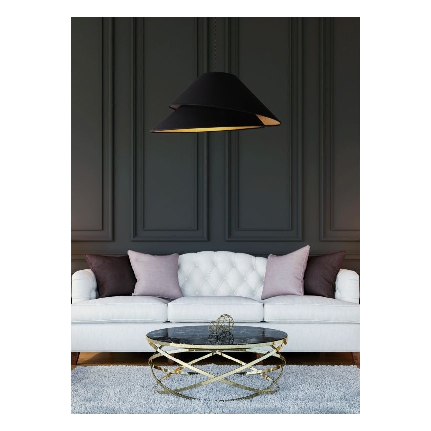 Duolla - Suspension filaire COCO 1xE27/40W/230V d. 50 cm noir