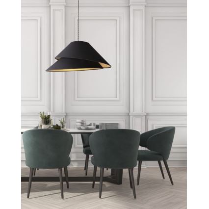Duolla - Suspension filaire COCO 1xE27/40W/230V d. 50 cm noir