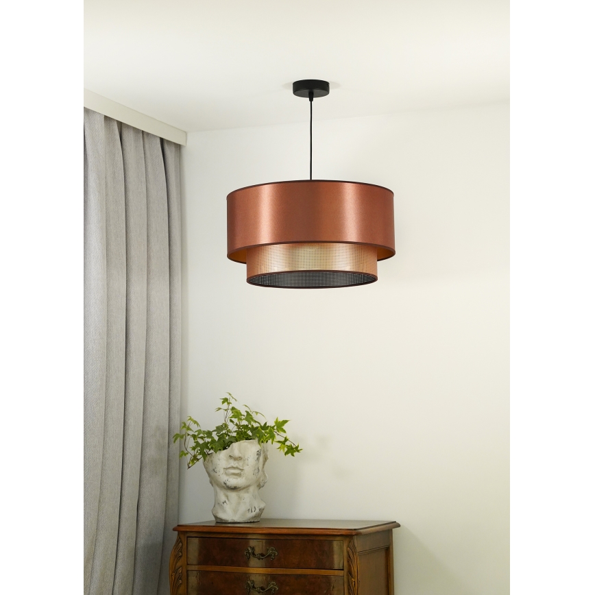 Duolla - Suspension filaire COPPER SHINY 1xE27/15W/230V d. 45 cm cuivre