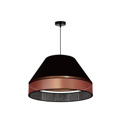 Duolla - Suspension filaire COPPER SHINY 1xE27/15W/230V d. 60 cm noir/cuivre