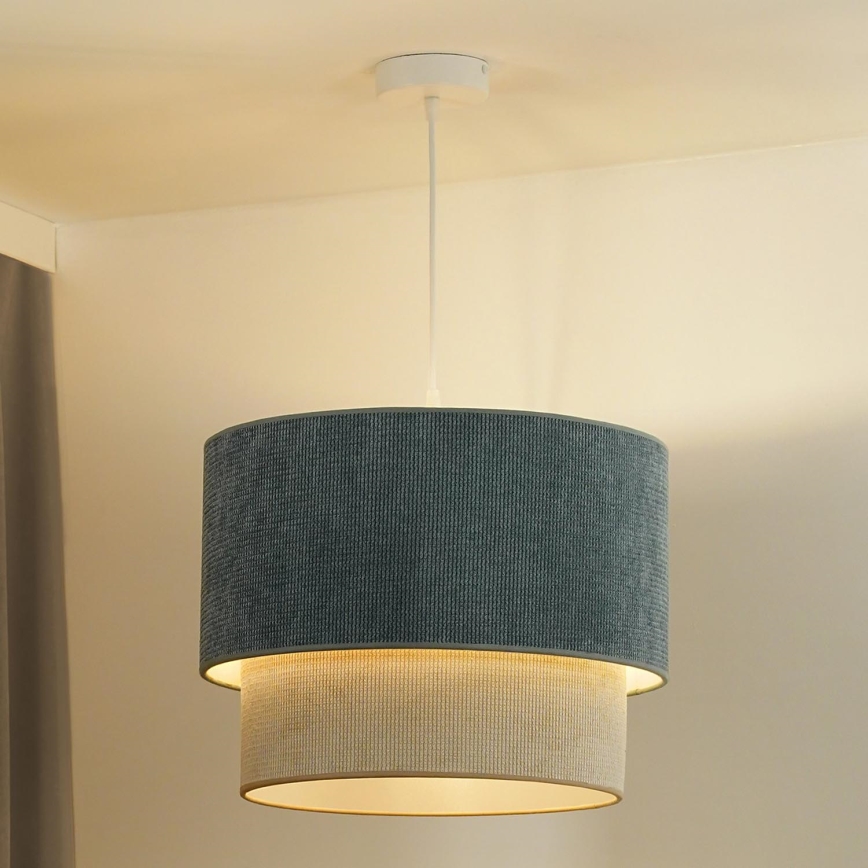 Duolla - Suspension filaire CORDUROY 1xE27/15W/230V d. 40 cm bleu/beige