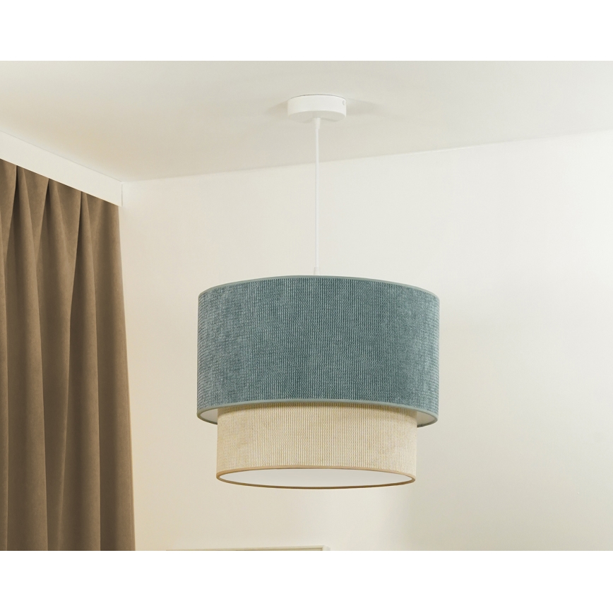 Duolla - Suspension filaire CORDUROY 1xE27/15W/230V d. 40 cm bleu/beige