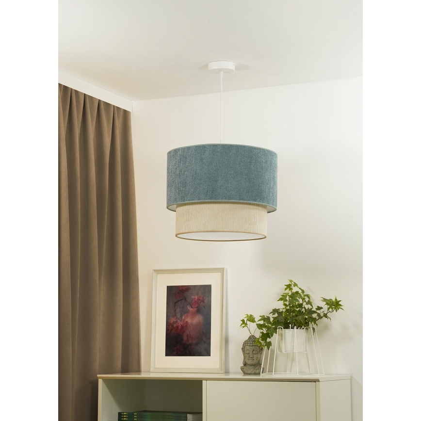 Duolla - Suspension filaire CORDUROY 1xE27/15W/230V d. 40 cm bleu/beige