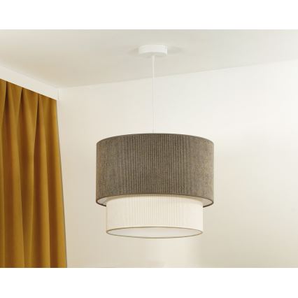 Duolla - Suspension filaire CORDUROY 1xE27/15W/230V d. 40 cm marron/crème