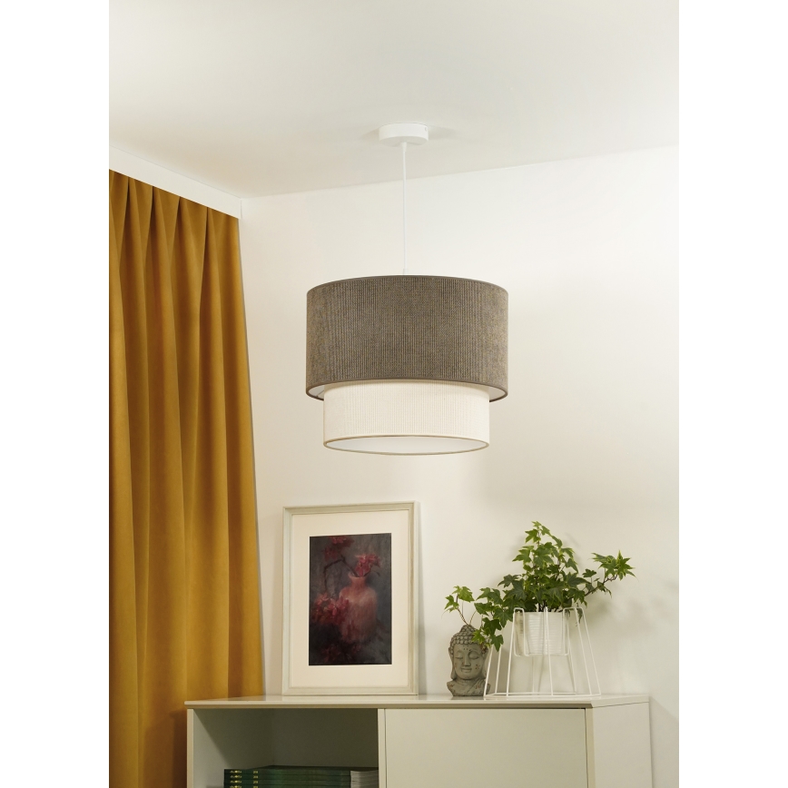 Duolla - Suspension filaire CORDUROY 1xE27/15W/230V d. 40 cm marron/crème