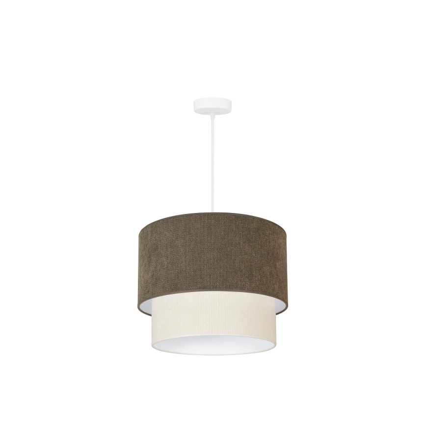 Duolla - Suspension filaire CORDUROY 1xE27/15W/230V d. 40 cm marron/crème