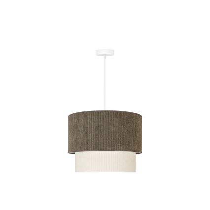 Duolla - Suspension filaire CORDUROY 1xE27/15W/230V d. 40 cm marron/crème