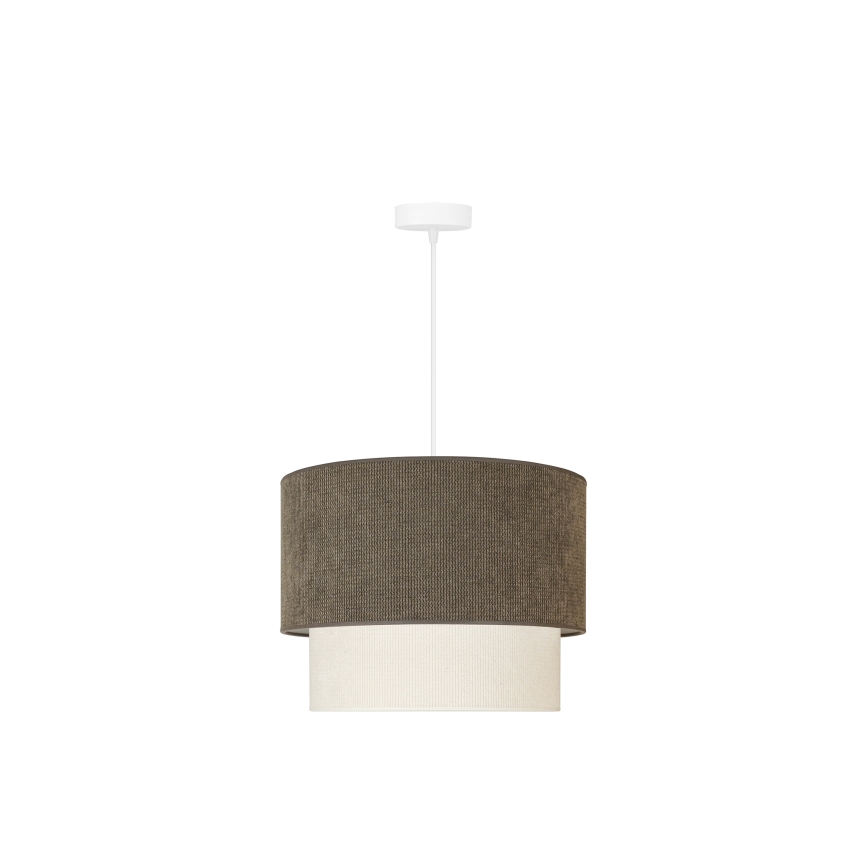Duolla - Suspension filaire CORDUROY 1xE27/15W/230V d. 40 cm marron/crème