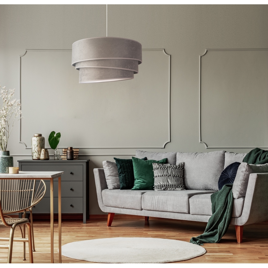 Duolla - Suspension filaire DEVON 1xE27/40W/230V d. 45 cm gris