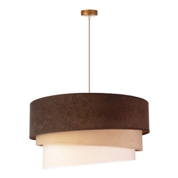 Duolla - Suspension filaire DEVON 1xE27/40W/230V d. 45 cm marron/beige