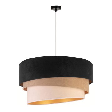 Duolla - Suspension filaire DEVON 1xE27/40W/230V d. 45 cm noir/beige