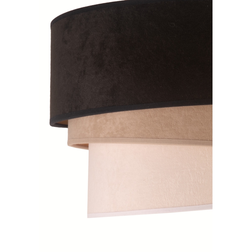 Duolla - Suspension filaire DEVON 1xE27/40W/230V d. 45 cm noir/beige