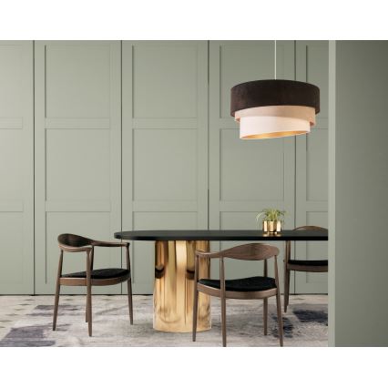 Duolla - Suspension filaire DEVON 1xE27/40W/230V d. 45 cm noir/beige