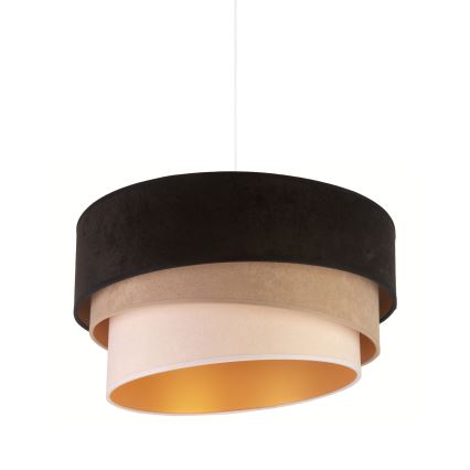 Duolla - Suspension filaire DEVON 1xE27/40W/230V d. 45 cm noir/beige