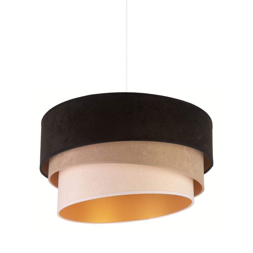 Duolla - Suspension filaire DEVON 1xE27/40W/230V d. 45 cm noir/beige