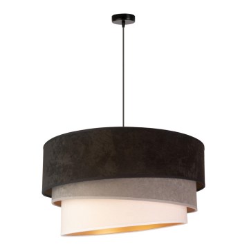 Duolla - Suspension filaire DEVON 1xE27/40W/230V d. 45 cm noir/gris/beige