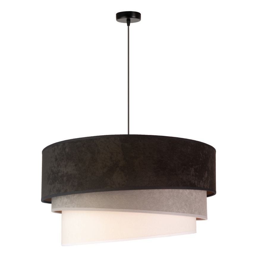 Duolla - Suspension filaire DEVON 1xE27/40W/230V d. 45 cm noir/gris/beige